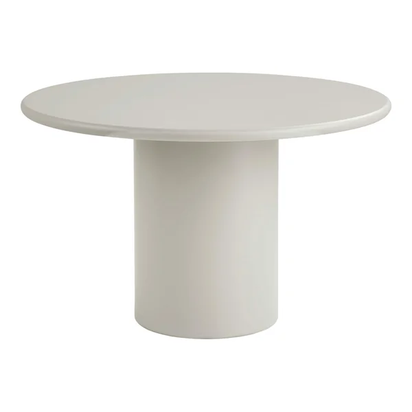 Table ronde sable avec pied central Ø120 cm ALBERTA