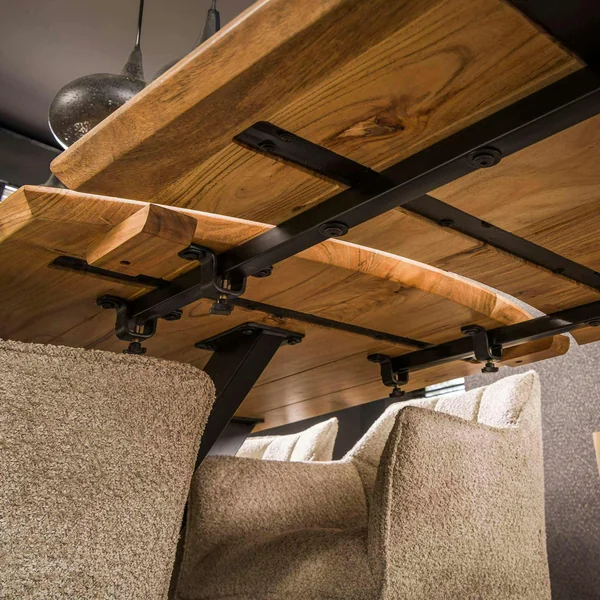 Table à manger extensible à bords ronds en bois d'acacia 175-275 cm MELBOURNE