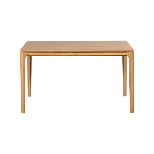 Table à manger moderne en chêne clair avec rallonge intégrée 135-190 cm DERBY