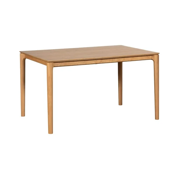 Table à manger moderne en chêne clair avec rallonge intégrée 135-190 cm DERBY