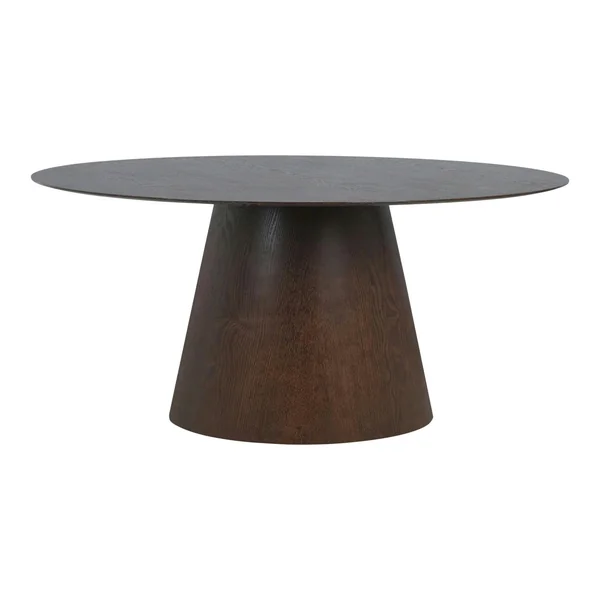 Table à manger ovale vintage en placage noyer 160 cm LISBONNE