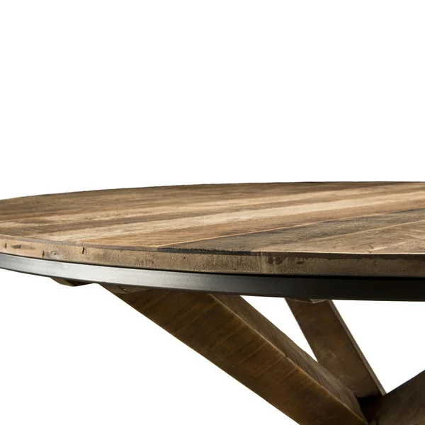 Table à manger ronde teck recyclé D130 SWING