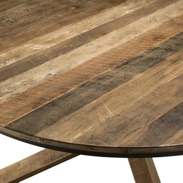 Table à manger ronde teck recyclé D130 SWING