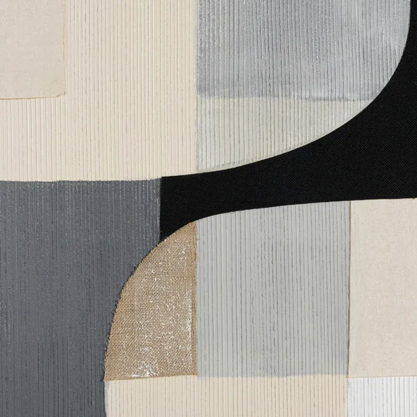 Tableau contemporain mix de formes géométriques 83 x 123 cm
