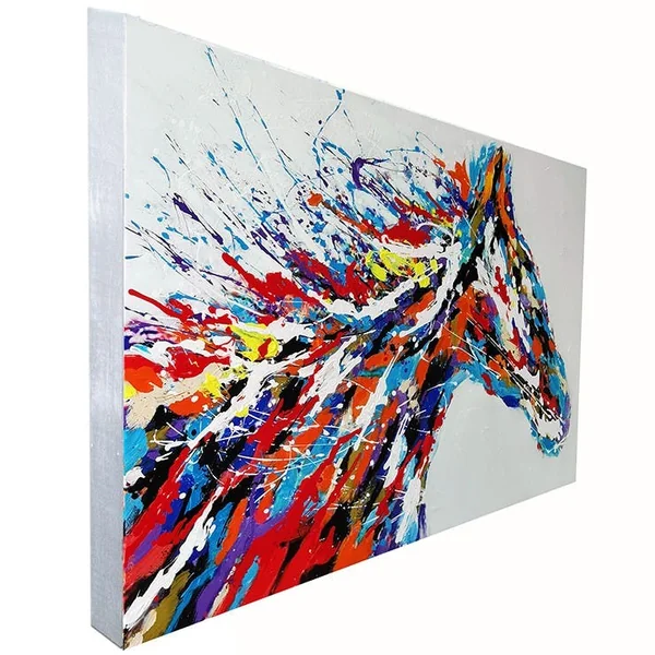 Tableau de cheval multicolore