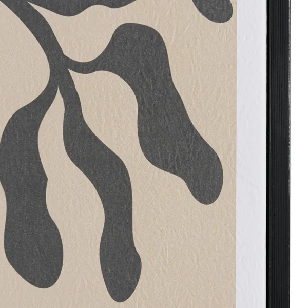 Tableau décor 2 feuilles gris/noir papier japonais 63 x 93 cm