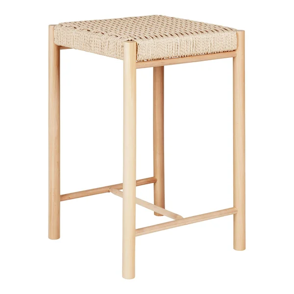 Tabouret de bar en bois et corde tressée (lot de 2) MENDOZA