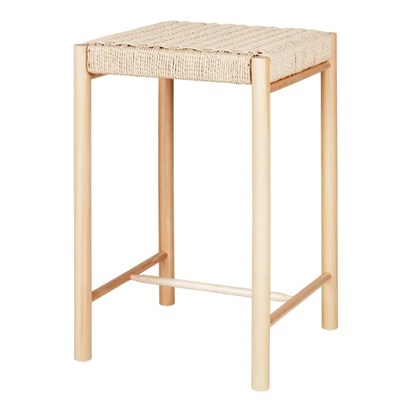Tabouret de bar en bois et corde tressée (lot de 2) MENDOZA