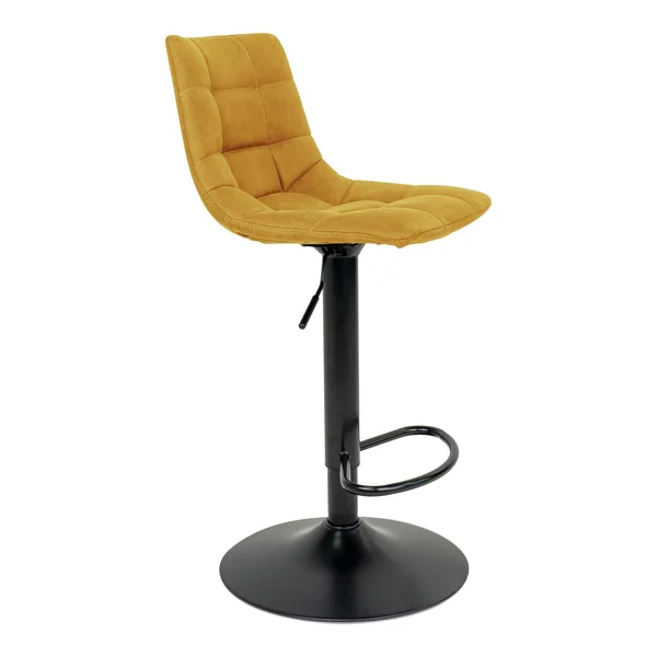 Tabouret de bar réglable en hauteur et pivotant, velours moutarde (lot de 2) SAVONE