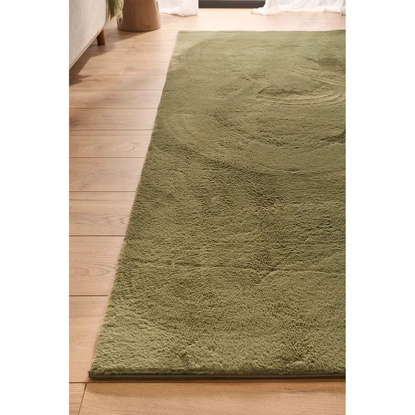 Tapis en fausse fourrure vert 160x230cm - Nube