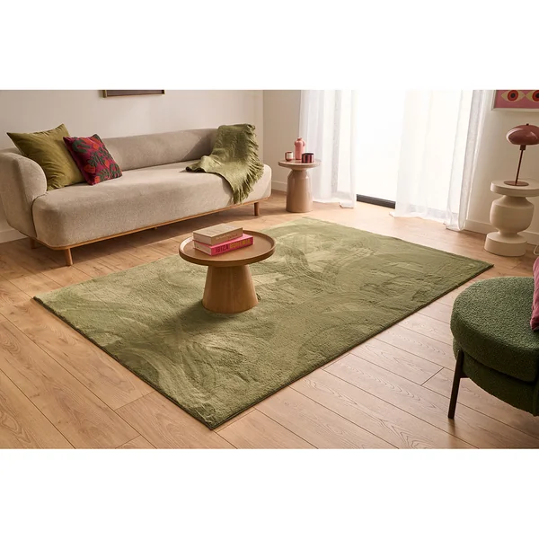 Tapis en fausse fourrure vert 160x230cm - Nube