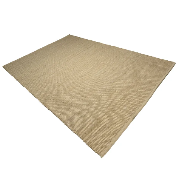 Tapis rectangulaire 200 x 290 cm jute et coton couleur sable