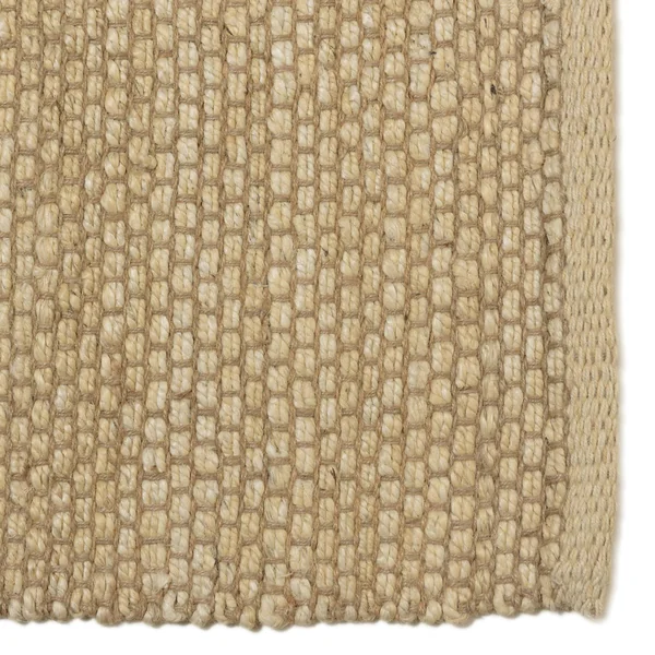 Tapis rectangulaire 200 x 290 cm jute et coton couleur sable