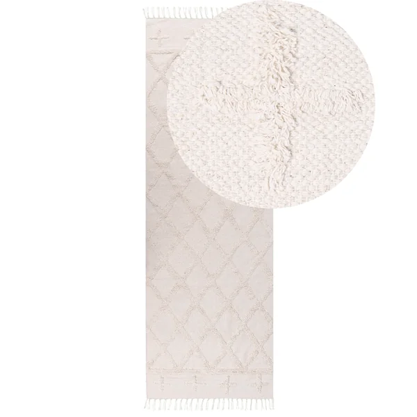 Tapis TOZLU Beige 80 x 230 cm Coton