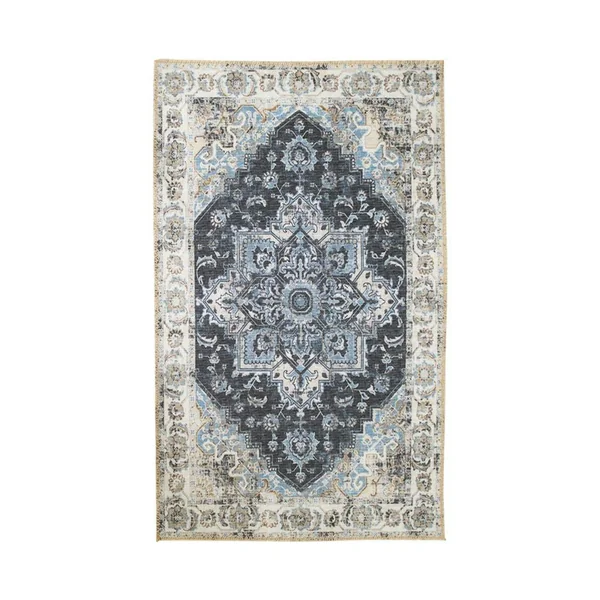 Tapis vintage bleu à motifs traditionnels 200x300 cm FEZ
