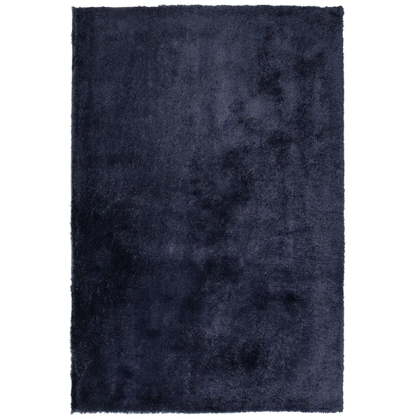 Tapis à poils longs EVREN Bleu foncé 160 x 230 cm