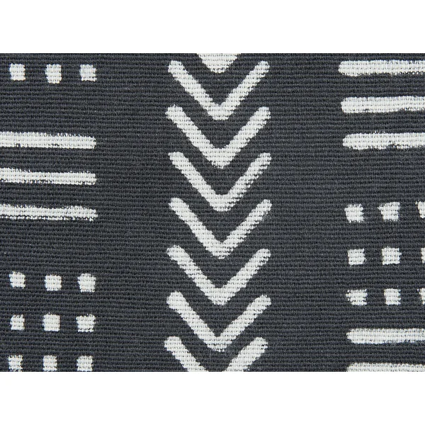 Throw Cushion BENZOIN Cotton 45 x 45 cm Black Geometric Pattern