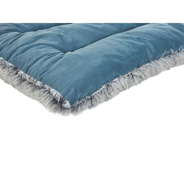 Tierbett ERGANI Samtstoff Blau