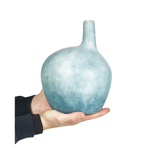 Vase décoratif BENTONG Céramique 26 cm Bleu clair
