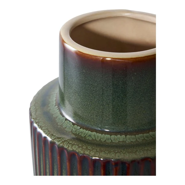 Vase vintage marron et vert