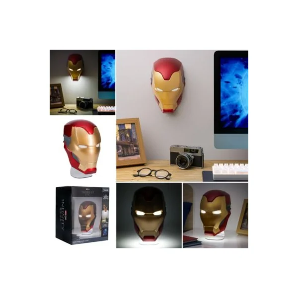 Veilleuse LED USB Casque Iron Man the Infinity saga sans fil Paladone l.14cm x H.22,2cm x P.13,5cm