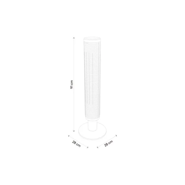 Ventilateur colonne oscillant GoodHome GHTF3-4HO 91 cm 45W noir