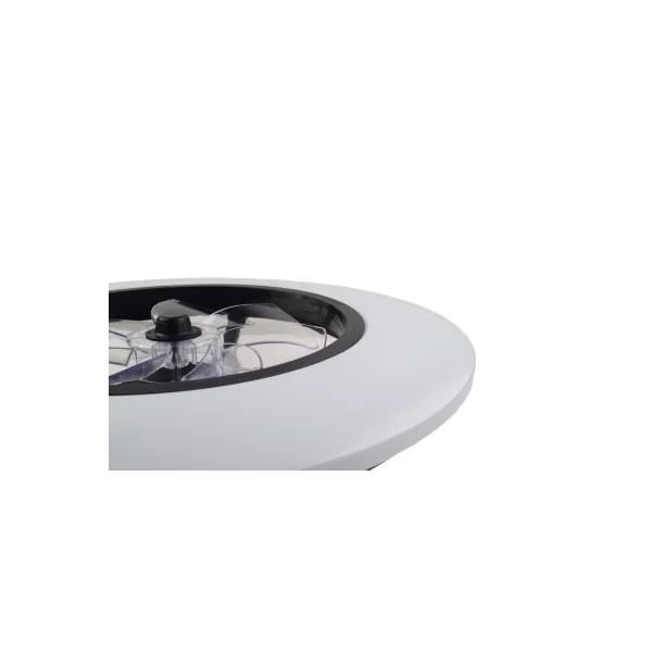 Ventilateur de plafond avec éclairage GoodHome Hewish coloris noir et blanc pour pièce de 15 m² Ø.58 cm