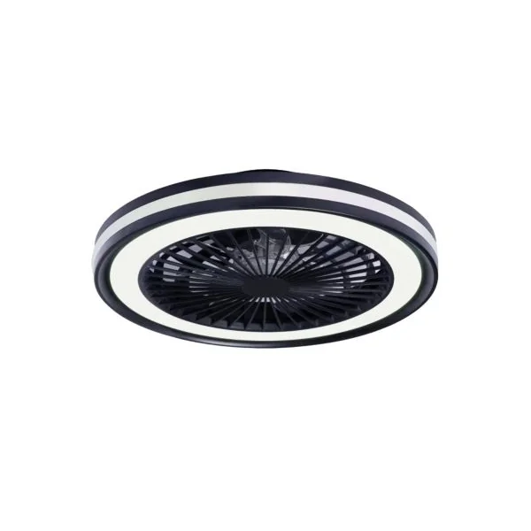 Ventilateur de plafond avec éclairage LED RGB noir Ø.46 cm Seynave Sergio