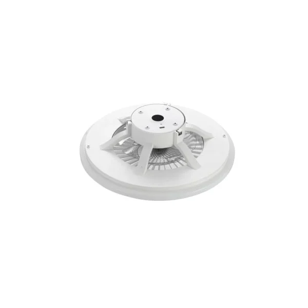Ventilateur de plafond silencieux avec éclairage LED blanc Ø.60cm Seynave José