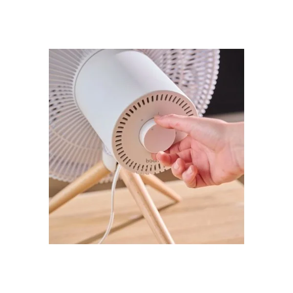 Ventilateur de table Bodner BDF50-40W - 3 vitesses - blanc pieds en bois