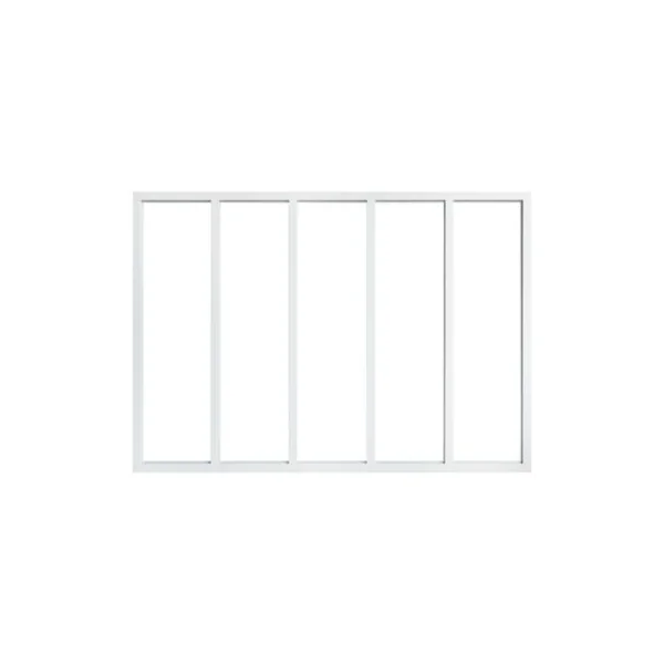 Verrière 5 carreaux transparents, coloris blanc H108 x l.153cm