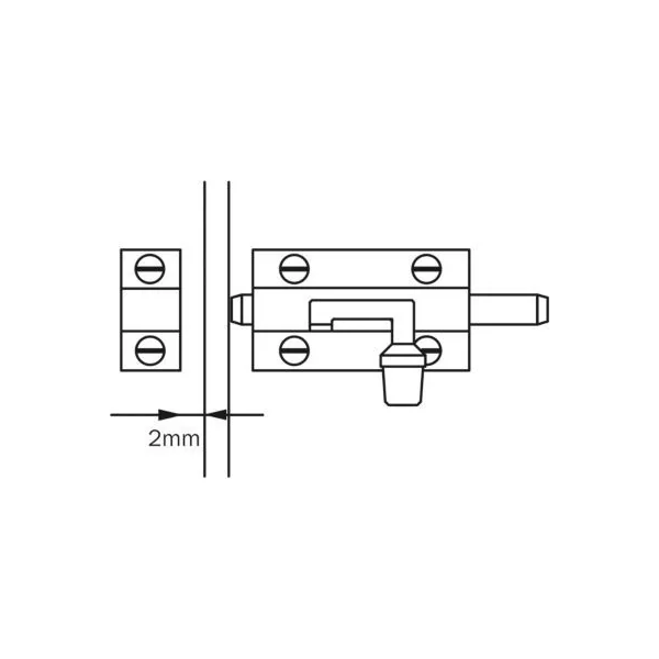 Verrou automatique Diall 20 mm acier zingué