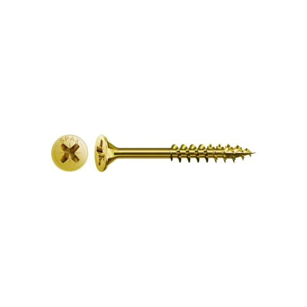 Vis à bois torx pz Spax jaune 4x80mm - 10 pièces