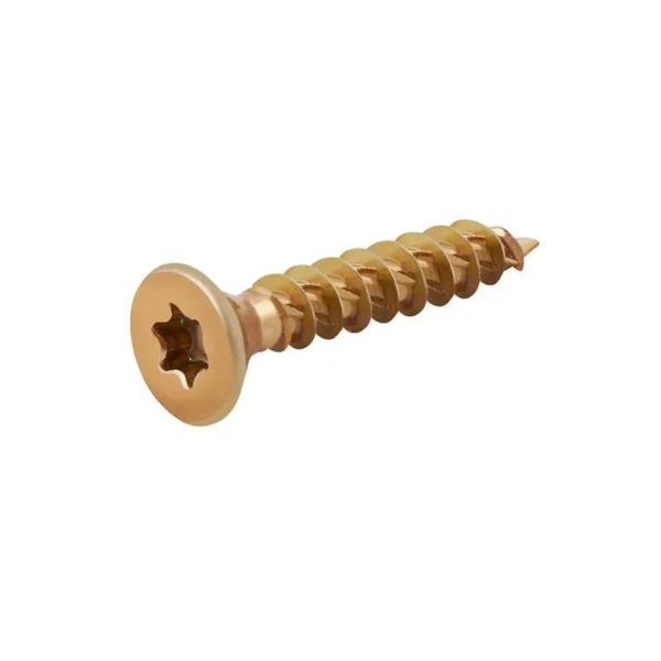 Vis à bois Turbodrive Premium torx zinguée jaune 4.5x25 mm - 100 pièces
