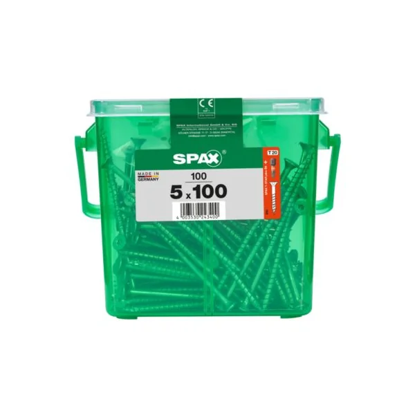 Vis à bois Wirox Spax torx A9J 5x100mm - 100 pièces