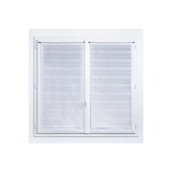 Vitrage tamisant Wakea coloris blanc H.190 x l.90cm
