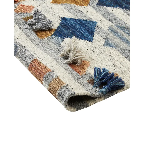 Vloerkleed KASAKH Meerkleurig 200 x 300 cm Wol Kelim