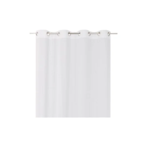 Voilage tamisant à œillets en coton Mayna blanc L.260 x l.140cm GoodHome