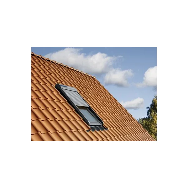 Volet roulant rigide pour fenêtre de toit, gris anthracite, à énergie solaire, l.78 x H.118 cm, Velux SSL MK06 0000S